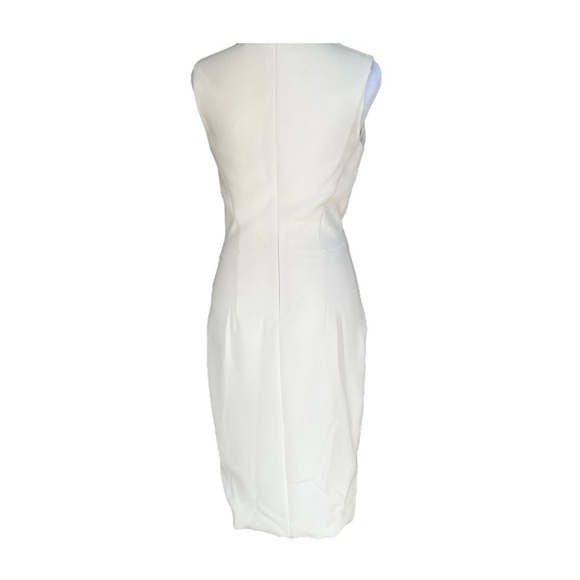 L’Agence Exclusively for Intermix - Ivory Sleeveless Sheath Dress Sz 2 - Picture 4 of 10